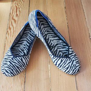 Size 9 Rothy's Black Zebra Flats